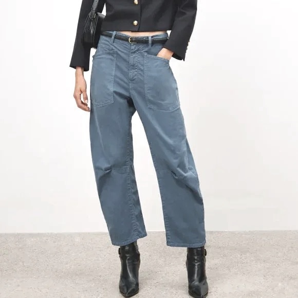Nili Lotan Pants - NILI  LOTAN SHON WIDE LEG TWILL PANTS